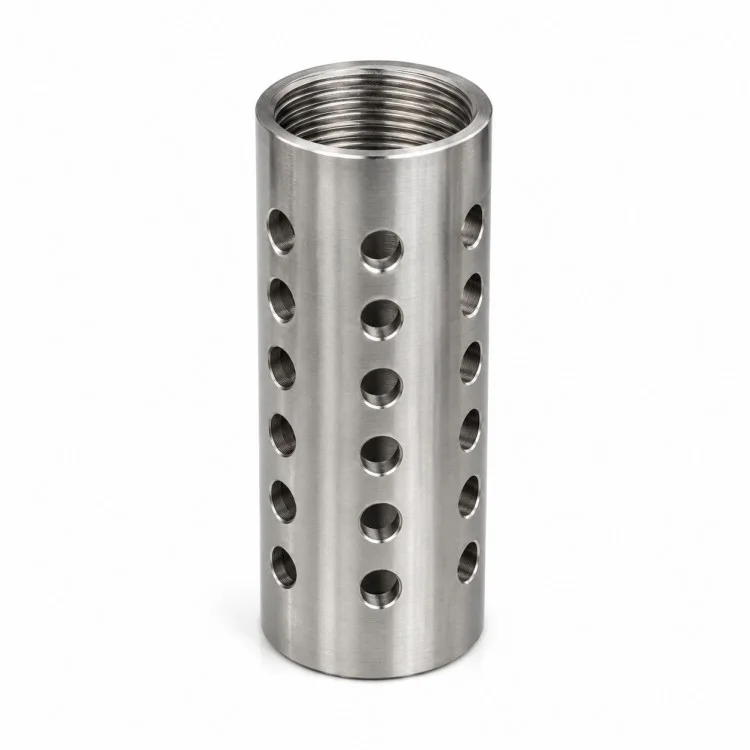 CNC Machined Perforated Threaded Sleeve