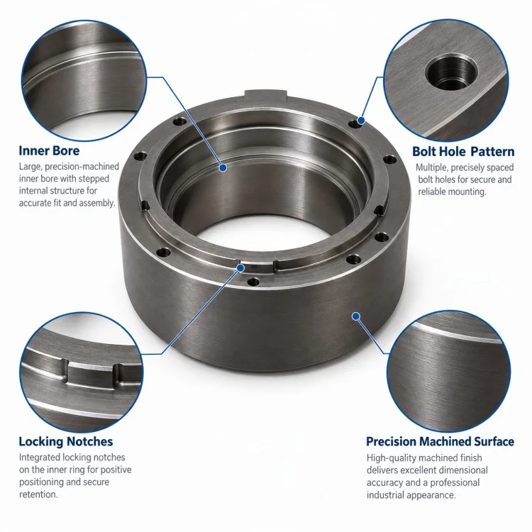 Precision CNC Machined Annular Bearing Housing
