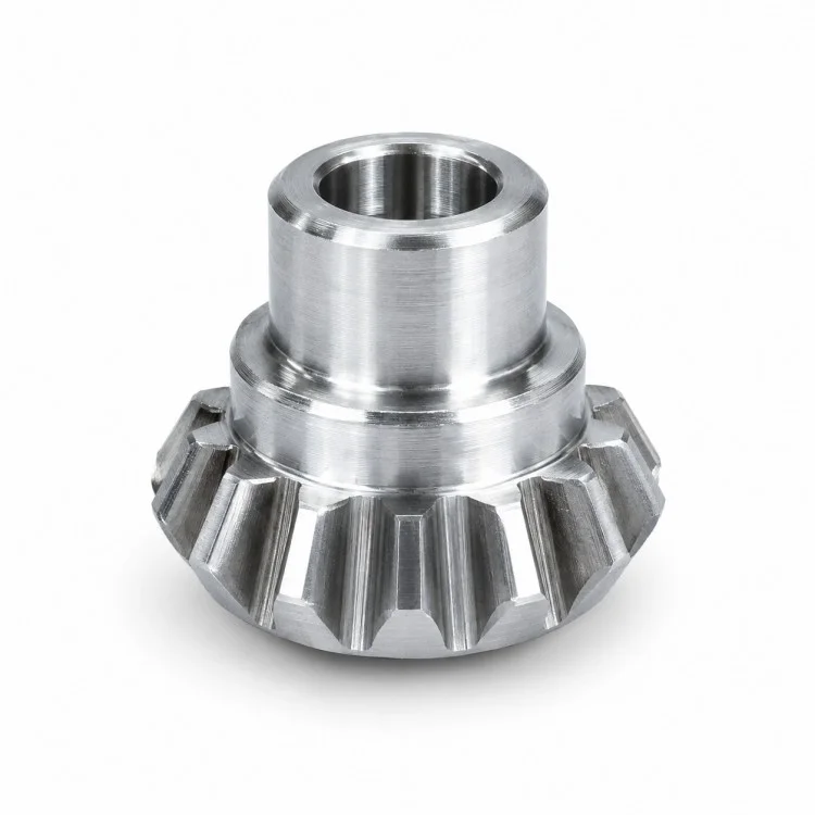 Precision CNC Machined Straight Bevel Gear with Hub